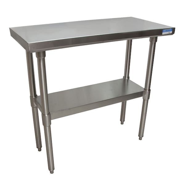 Bk Resources Work Table Stainless Steel W/Undershelf, Plastic bullet feet 48"Wx18"D SVT-1848 - main